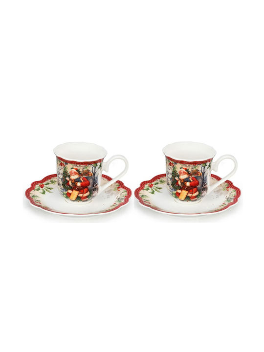 Marva Set Christmas Cups Porcelain 2pcs