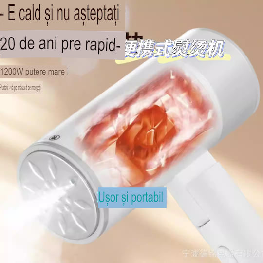SC02 Aparat de călcat cu abur pentru haine de Mână 1200W cu rezervor 280ml Alb