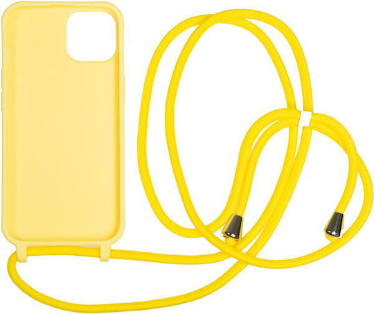 Mobile Origin Back Cover Silicon cu Curea Galben (iPhone 14)