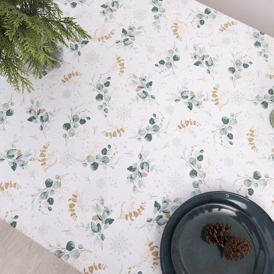 Dimeco Christmas Tablecloth Square Fabric Green L85xW85cm.