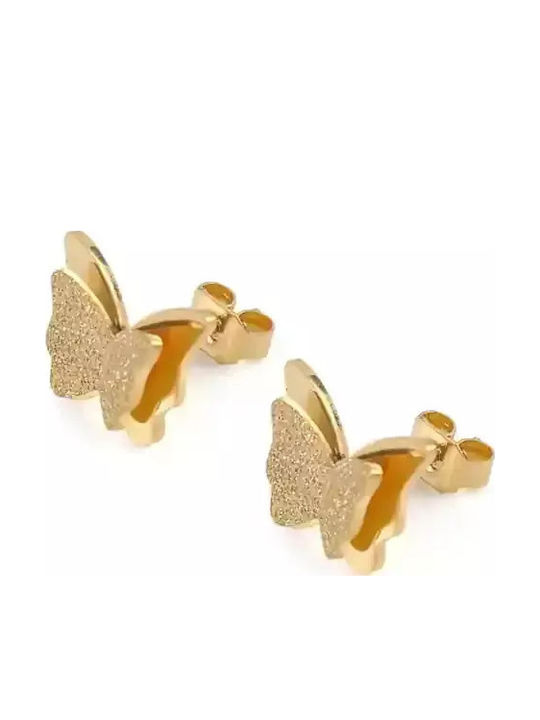 Children's Necklace-Earrings Set Hypoallergenic Butterfly Steel 316 Gold Bode 03920