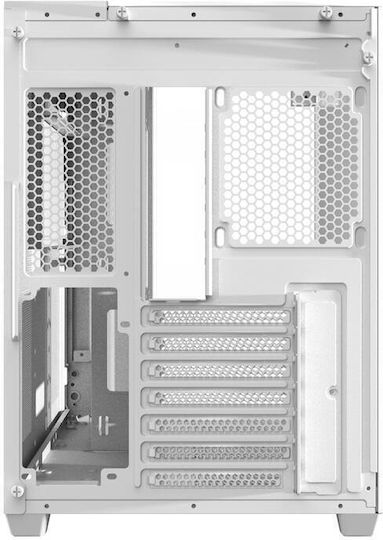 Darkflash TH285 Геймърско бюро Midi Tower Компютърна кутия със страничен прозорец и RGB осветление Бял