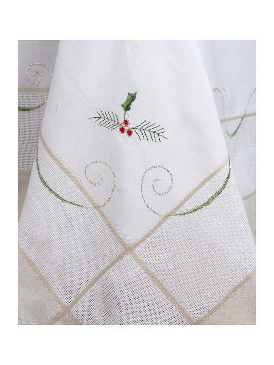 Silk Fashion Christmas Tablecloth Fabric L170xW170cm.