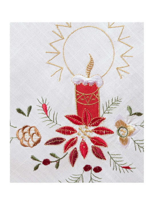 Silk Fashion Christmas Tablecloth Square Fabric L135xW135cm.