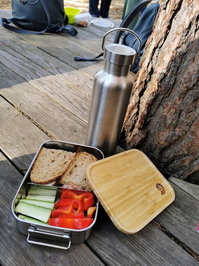 Origin Outdoors Δοχείο Φαγητού Inox Ασημί με Χωρίσματα 1.2lt