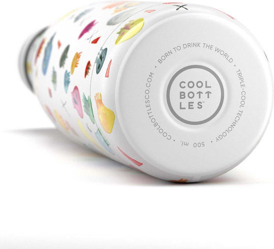 Cool Bottles Μπουκάλι Θερμός Ανοξείδωτο 500ml Πολύχρωμο