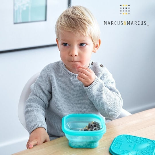 Marcus & Marcus Baby Food Bowl made of Silicone Light Blue