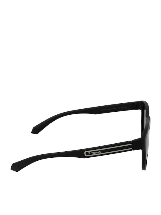 Polaroid Men's Sunglasses with Black Horn-Rimmed Frame and Grey Lens PLD2156/S 003/M9