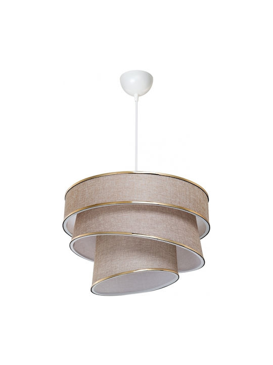 GloboStar Pendant Light Beige with Socket E27 38x38x95cm