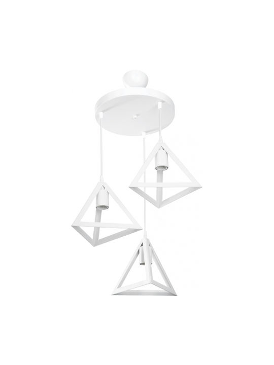 GloboStar Pendant Light White Bell with Socket E27 50x50x80cm