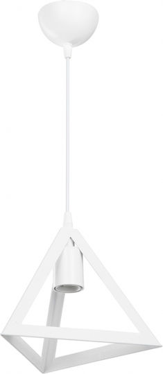 GloboStar Triangle Pendant Light White with Socket E27 24x24x86cm