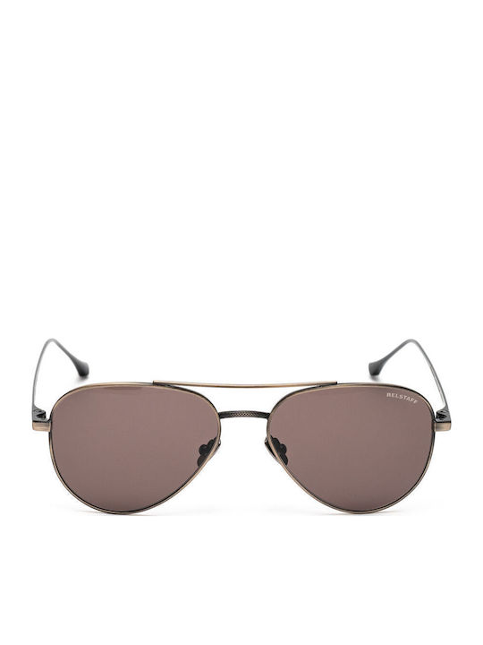 Belstaff Sunglasses Gray with Metal Frame & Brown Lens Belstaff Sunglasses Gray with Metal Frame & Brown Lens