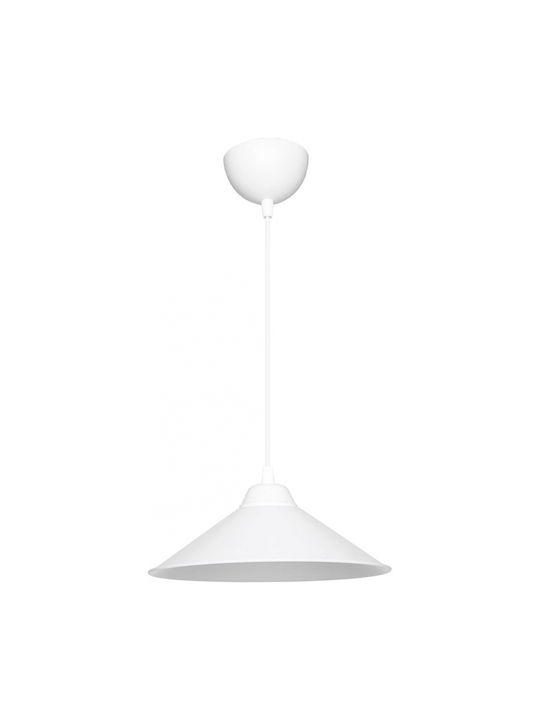 GloboStar Pendant Light White Bell with Socket E27 25x25x90cm