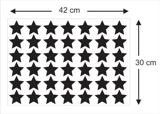 Mini Set Wall Stickers Stars Light Green