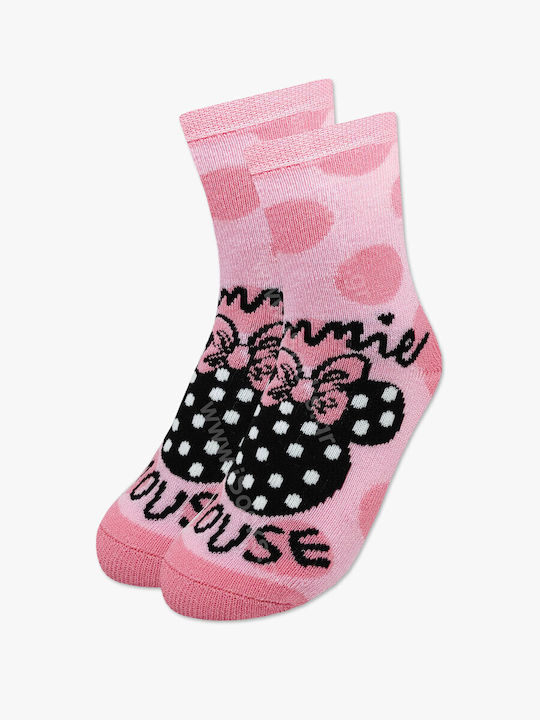 Disney Kids' Socks Non-Slip Pink