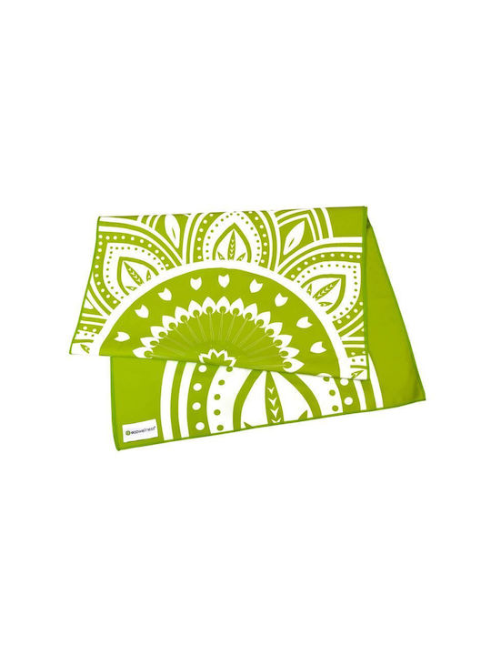 Ecowellness Prosop de Sală Yoga din Microfibra Verde 183x61cm