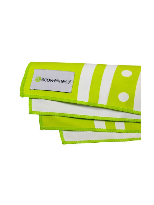 Ecowellness Prosop de Sală Yoga din Microfibra Verde 183x61cm