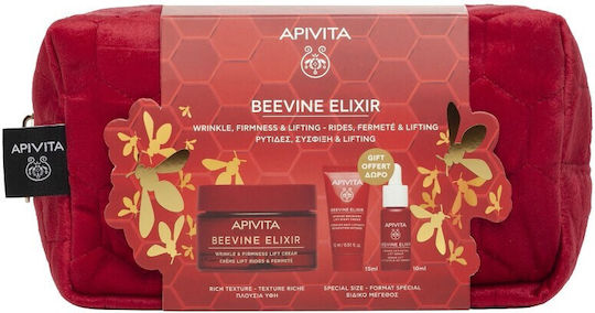 Apivita Beevine Elixir Hautpflegeset für Anti-Aging, Festigung & Aufhellung 4Stück
