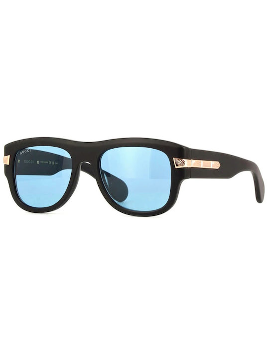 Gucci Sunglasses with Black Plastic Frame and Blue Lens GG1517S 002