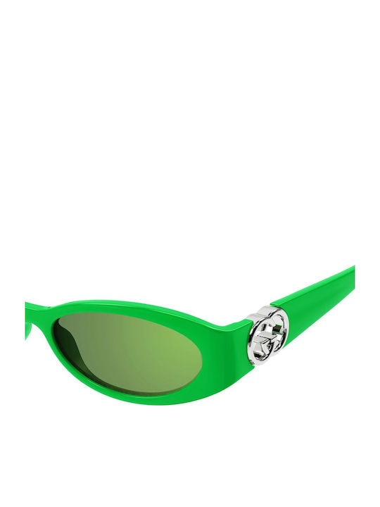 Gucci Women's Sunglasses with Green Plastic Frame and Green Lens GG1660S 005