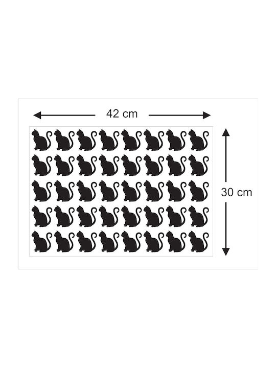 Wandsticker Katzen 1Stück Orafol
