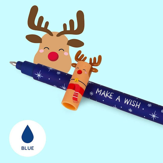 Legami Milano Erasable Pen Gel 0.7mm Red 3pcs Naughty or Nice Santa's Village (Limited Edition)