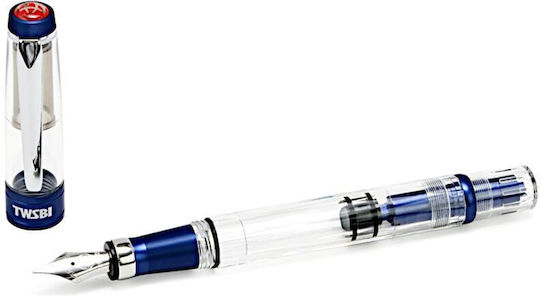 Twsbi Diamond Писалка Широчина На Линията Червена От Алуминий С Червено Мастило