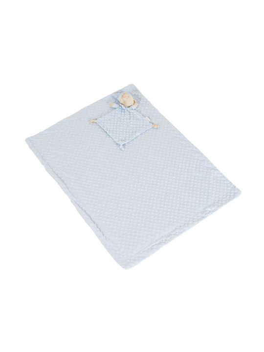 Cangaroo Blanket Nursery Swaddling Blankets Gift Set Blue & Comfort Blanket Bennie Blue 75x100cm 2pcs