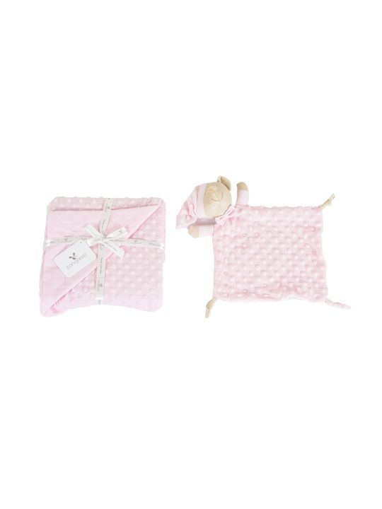 Cangaroo Blanket Nursery Swaddling Blankets Gift Set Pink & Comfort Blanket Bennie Pink 75x100cm 2pcs
