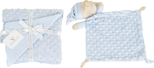 Cangaroo Pătură Pepinieră Swaddling pături Gift Set Albastru & Comfort Blanket Bennie Blue 75x100cm 2buc
