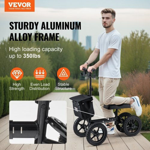 Vevor Инвалидна количка скутер 12" Сгъваемо 93см XGZXQCQLBDJZ6X9I8V0 Черен