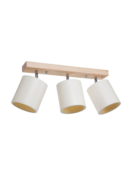 GloboStar Triple Spot with Socket E27 in Beige Color