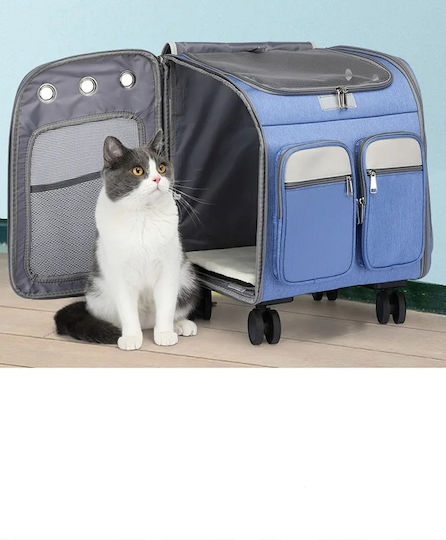 Dog/Cat Carrying Gray Trolley for 9kg Pets L41xW30xH43cm