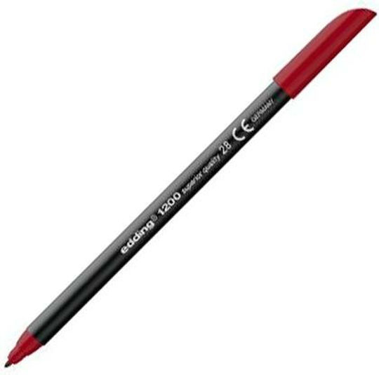 Edding 1200 Markers 1mm Dark Red 5pcs