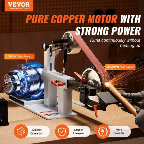 Vevor 72x2" Variable Speed Belt Grinder Vfd 3 Molds Sdmc1500w722vbgptv2