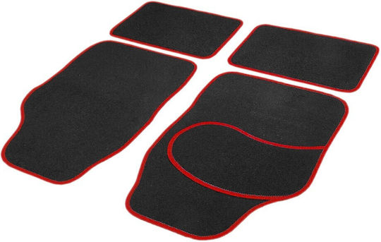Huse universale din material textil pentru scaune auto Mercaton 64 X 44 cm 44 X 29 cm negru roșu