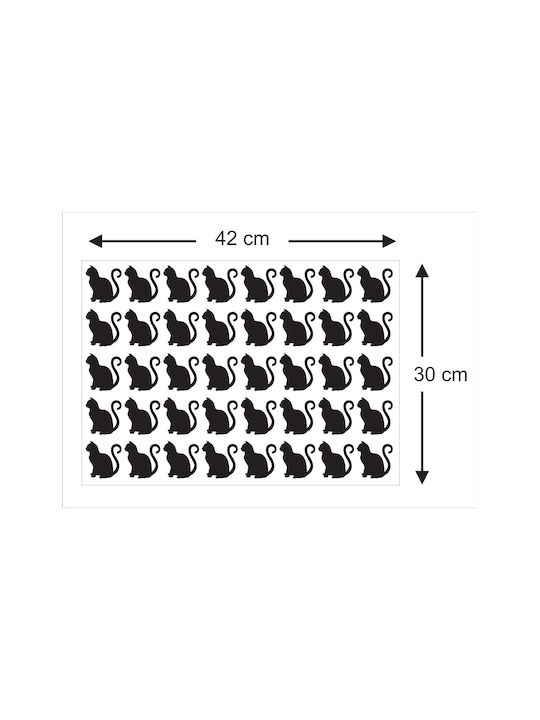 Set Mini Autocolante de Perete Pisicuțe Magenta