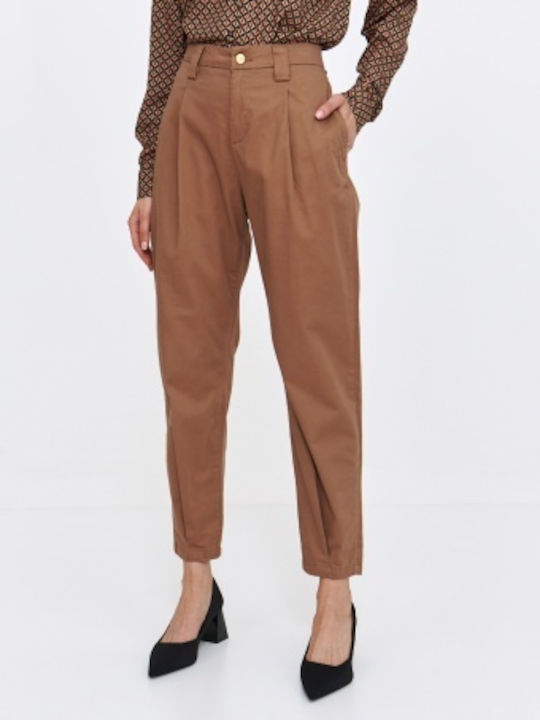 Make your image Women's Cotton Trousers Brown