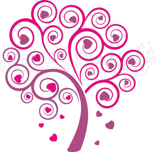 Love Tree Wall Sticker in Light Green