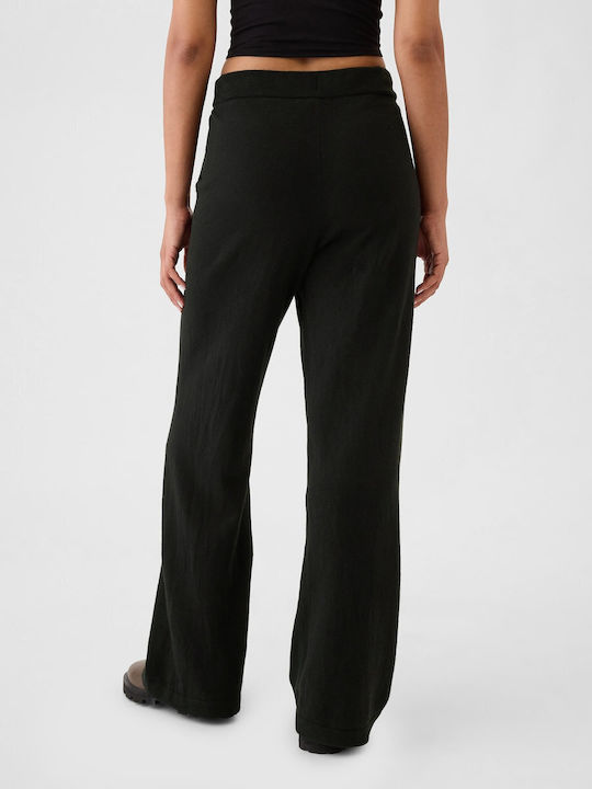 Damen Stoffhose mit Gummiband Schwarz