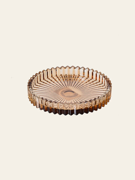 Beauty Home Κηροπήγιο Γυάλινο σε Γκρι Χρώμα 10x10x10εκ.