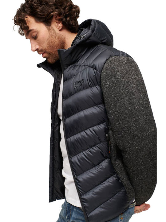 Superdry Storm Jachetă Dark Charcoal