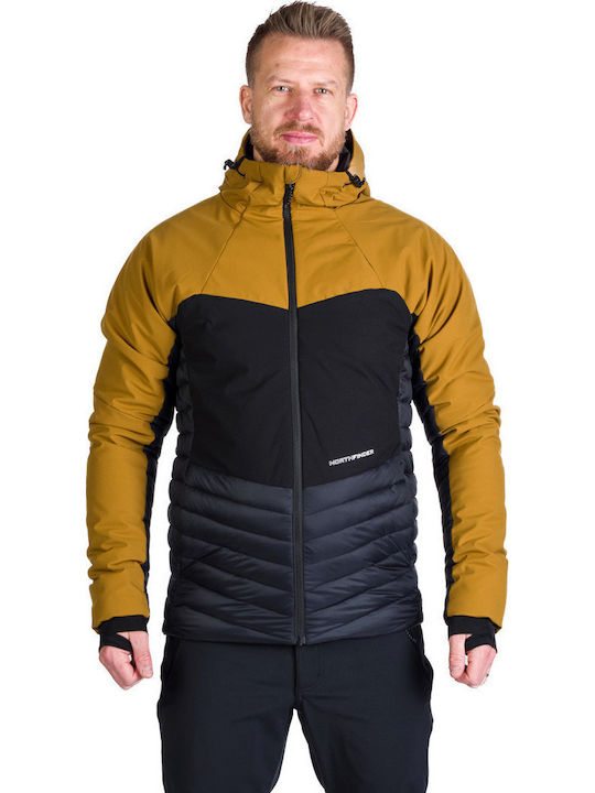 Geacă Softshell Iarna Waterproof Cu Protecție Împotriva Vântului Mustard-Negru