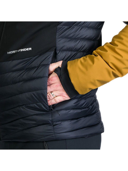 Geacă Softshell Iarna Waterproof Cu Protecție Împotriva Vântului Mustard-Negru
