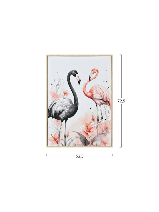 HomeMarkt Flamingos Painting on Canvas 52.5x72.5cm
