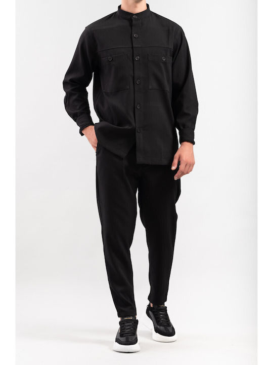 Μακρυμάνικo Overshirt Black 300-2425-TORINO