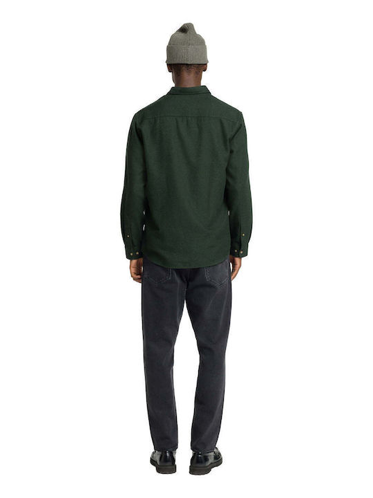 Langärmlig Flanell Hemd Black