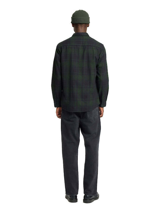 Langärmlig Flanell Hemd Black