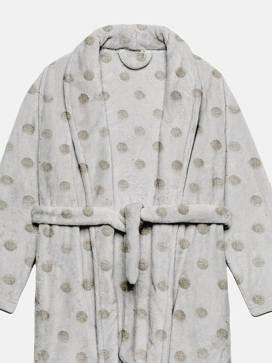 Minerva Winter Women's Fleece Robe Grey