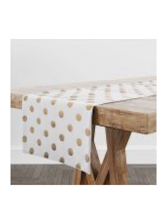 Runner Gold Polka Dot 34 Cm X 2.5 M Beauty Home